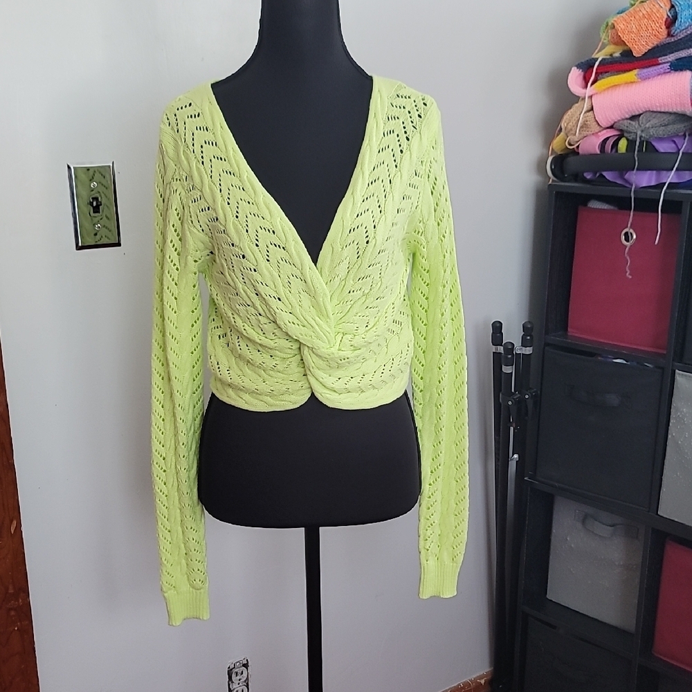 Forever 21 Neon Green Women's Cardigan